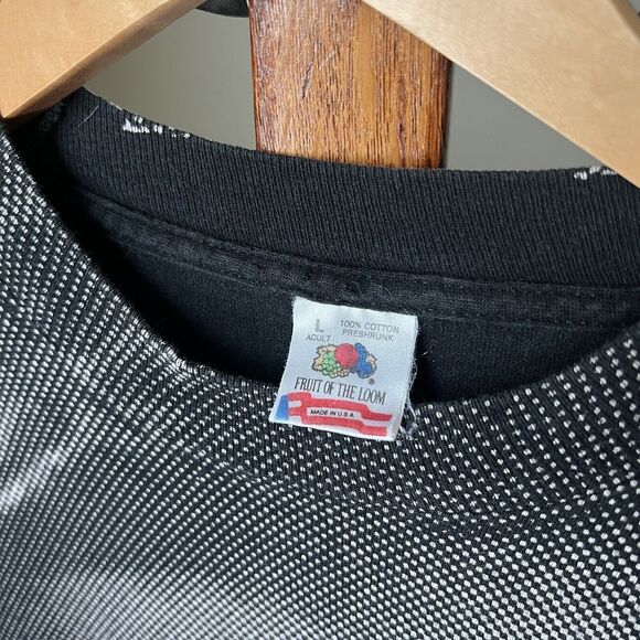 Star Trek Shirt Large Vintage 90s Paramount Studios Sci Fi AOP All Over Tee - Picture 8 of 10